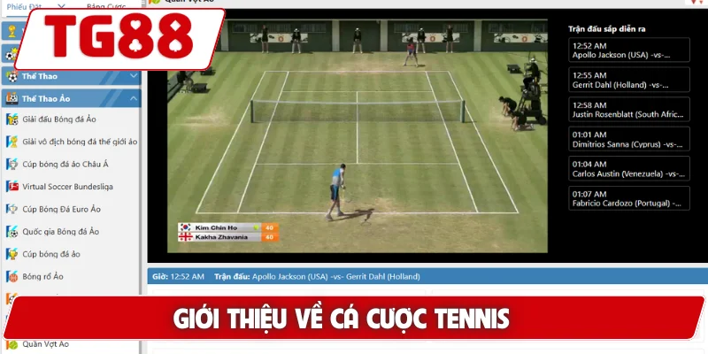 Chơi Cá Cược Tennis TG88 - Trải Nghiệm Tỷ Lệ Cược Cực Cao 5 Giới thiệu về cá cược tennis