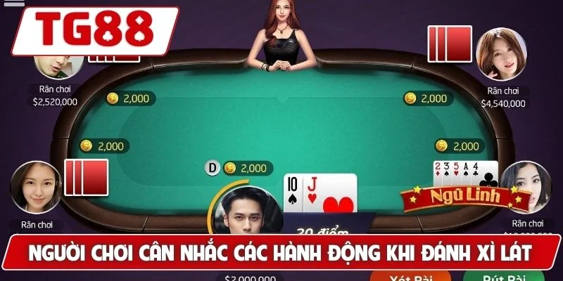 Xì Dách Tại TG88 – Tỷ Lệ Cược Cao Và Kỹ Năng Cần Thiết 7 Người chơi cân nhắc các hành động khi đánh xì lát