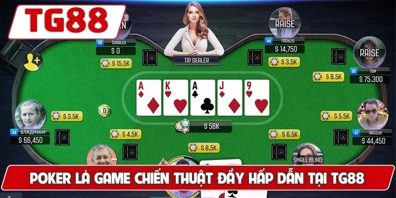 Thử Tài Với Poker Tại TG88 - Cược Thắng Lớn, Thưởng Khủng 5 Poker là game chiến thuật đầy hấp dẫn tại TG88